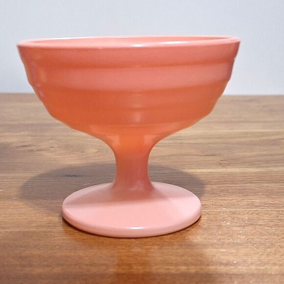 Hazel Atlas Moderntone Platonite Set of 5 Pastel Dessert Sherbert Cups Vintage - Picture 4 of 9